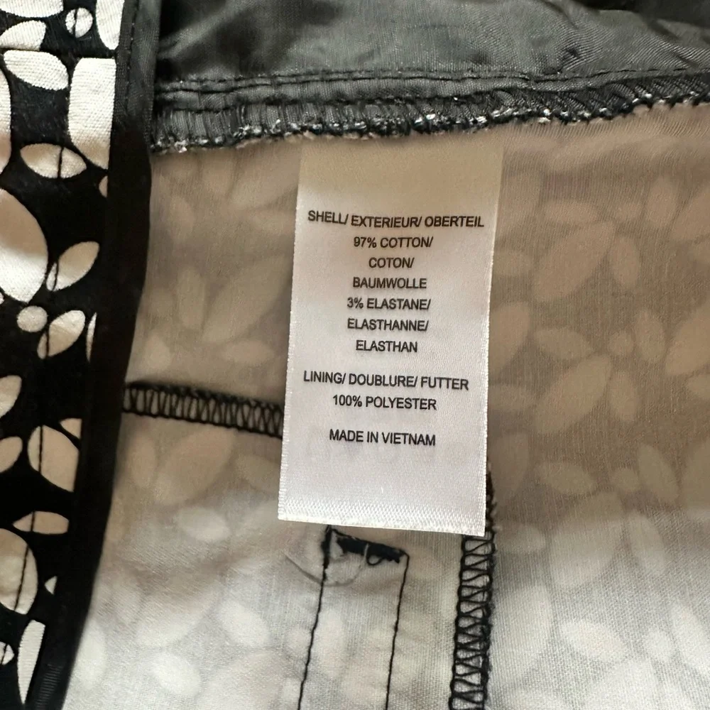 Adrianna Papell Black and White Patterned Ankle Pants - Picture 10 of 11